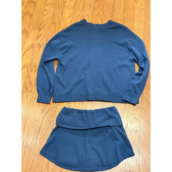 Free People Beach Free-est Ameena Cardigan & Skort Set Blue Small Oversized Fit - Picture 11 of 13